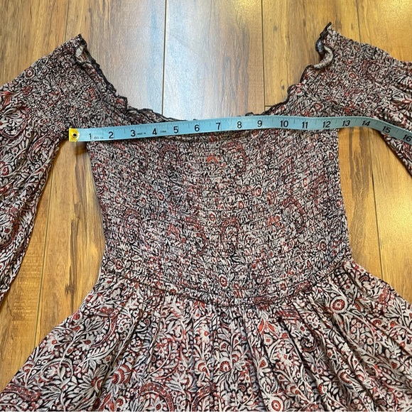 Ecote Boho Chic Witchycore OffShoulder Smocked Paisley Romper Size S - Picture 11 of 16